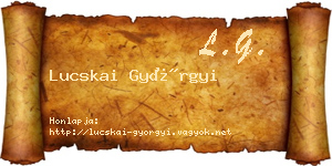 Lucskai Györgyi névjegykártya