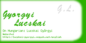 gyorgyi lucskai business card